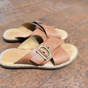 Born Tan Leather Sandals  Excellent Condition
